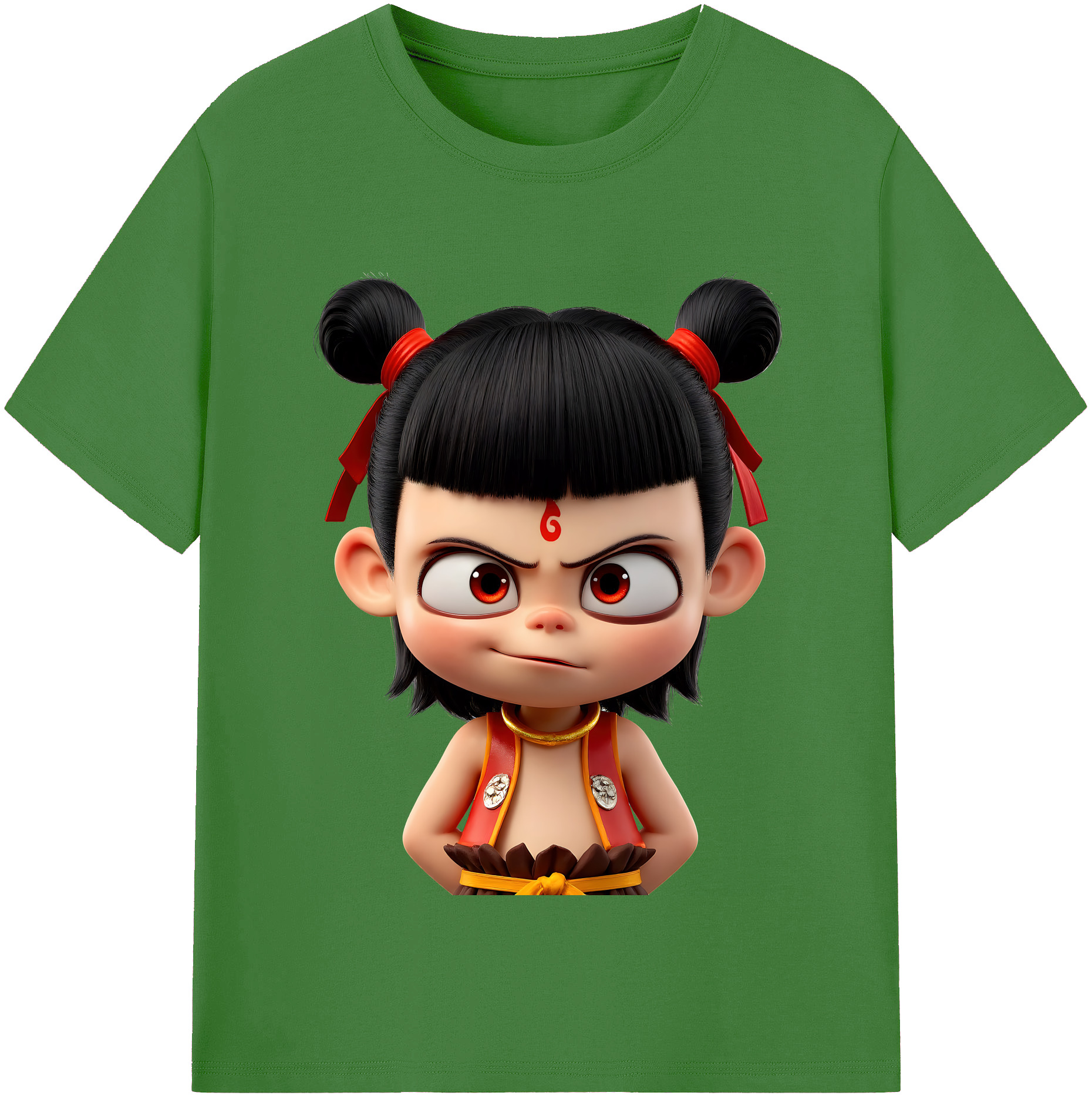 （画像用） Ne Zha 2 ナタ 魔童の大暴れ レディースカジュアルプリントTシャツ（綿100％）
